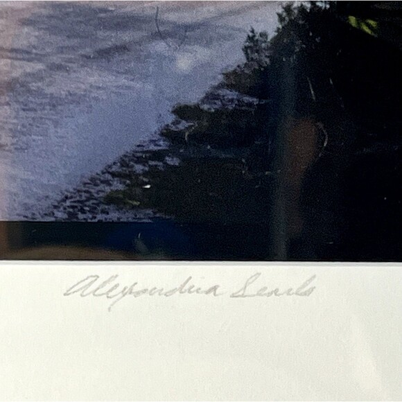 20"x16" Rainbow in the Clouds Framed Matted Wall Art Signed by Artist - Picture 5 of 10